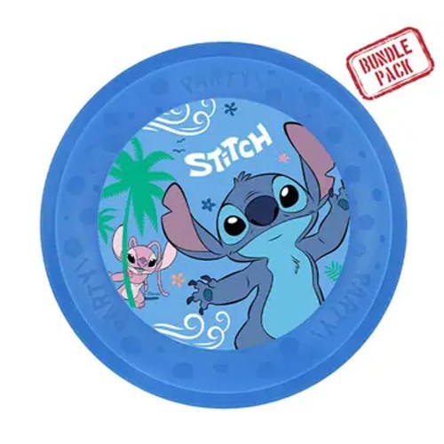 Disney Lilo in Stitch Angel mikro premium plastični komplet krožnikov za večerjo, 4 kosi, 21 cm