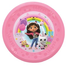 Gabby's Dollhouse Friends mikro plastični krožnik za večerjo, 4-delni komplet, 21 cm