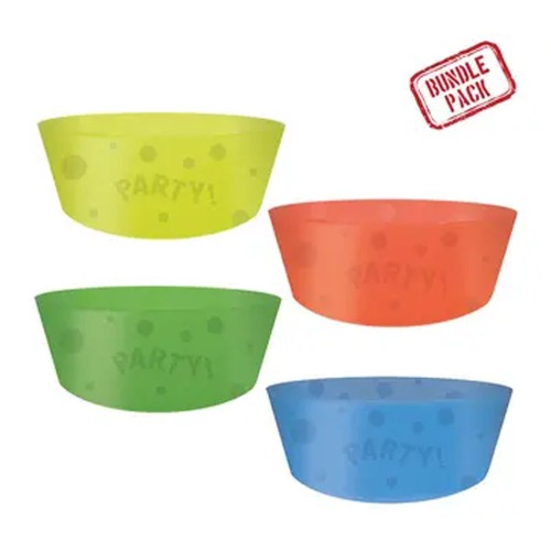 Globoki krožniki iz polprozorne plastike, barvni, 12 cm Globoki krožniki iz polprozorne plastike, barvni, 12 cm