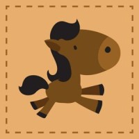 Brisača za roke in obraz Horse Brown 30x30 cm