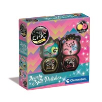 Crazy Chic Lovely Bears z bleščicami Clementoni komplet lakov za nohte 