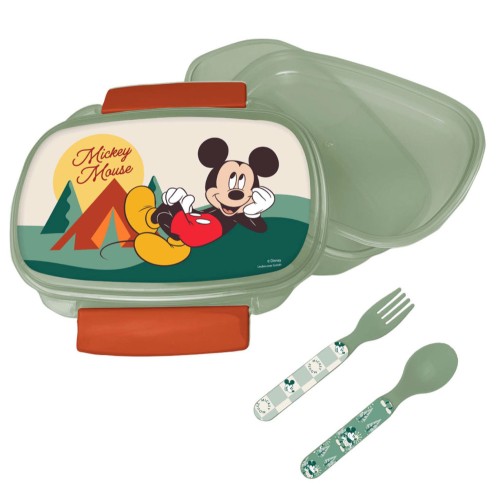Škatla za malico Mickey Mouse Nature + komplet jedilnega pribora Škatla za malico Mickey Mouse Nature + komplet jedilnega pribora