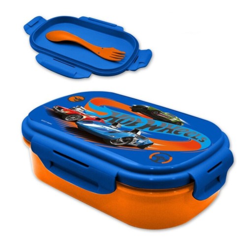 Škatla za malico Hot Wheels + komplet jedilnega pribora Škatla za malico Hot Wheels + komplet jedilnega pribora