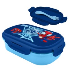 Škatla za malico Spiderman Blue Web + komplet jedilnega pribora