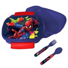Škatla za malico Spiderman Splotch + komplet jedilnega pribora Škatla za malico Spiderman Splotch + komplet jedilnega pribora