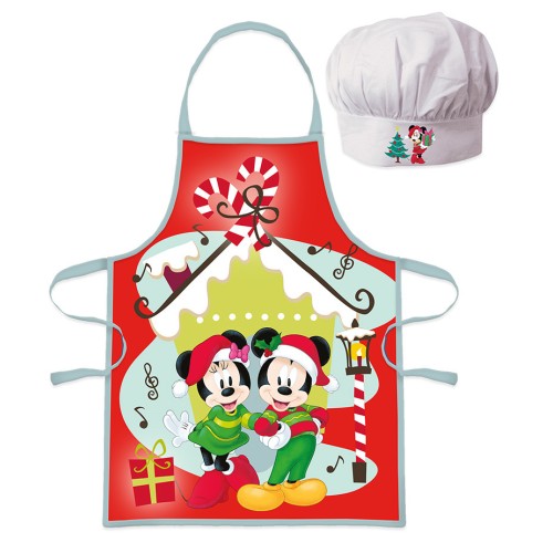 Otroški predpasnik Minnie Mouse in Mickey Mouse božični predpasnik 2-delni komplet Otroški predpasnik Minnie Mouse in Mickey Mouse božični predpasnik 2-delni komplet