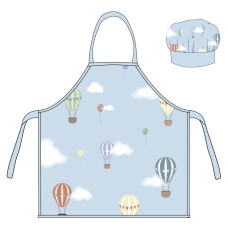 Otroški predpasnik Balloon Blue, moder, 2-delni komplet