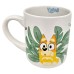 Bluey Leaves 235 ml porcelanasta skodelica v darilni škatli