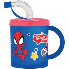 Spidey skodelica s slamico, plastika, 210 ml Spidey skodelica s slamico, plastika, 210 ml