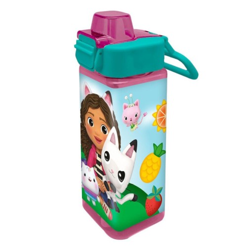 Gabby's Dollhouse Smoothie Land kvadratna plastična steklenica za vodo 500 ml Gabby's Dollhouse Smoothie Land kvadratna plastična steklenica za vodo 500 ml