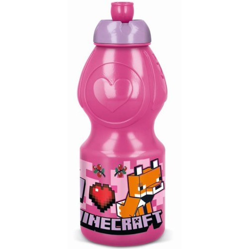 Minecraft Girls Line steklenica, športna steklenica 400 ml Minecraft Girls Line steklenica, športna steklenica 400 ml