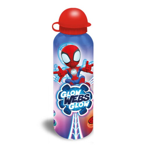 Spiderman Glow Web 500 ml aluminijasta steklenica