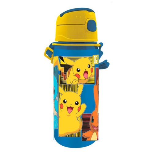 Pokemon Electric aluminijasta steklenica s kavljem 600 ml