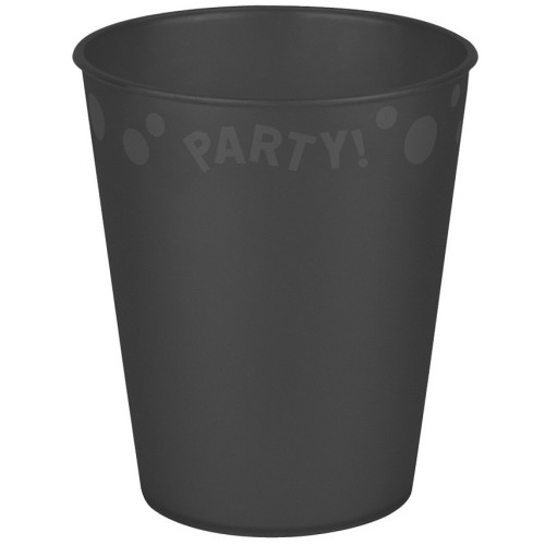 Party Black Črn mikro premium plastični lonček 250 ml Party Black Črn mikro premium plastični lonček 250 ml