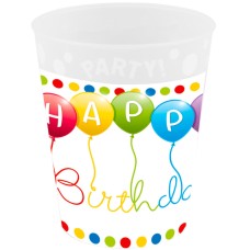 Happy Birthday Streamers mikro premium 250 ml plastičen lonček 
