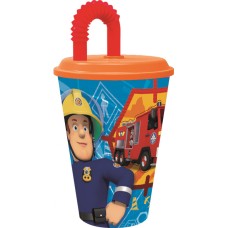 Fireman Sam Rescue Mission 430 ml plastičen lonček s slamico 
