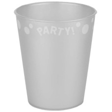 Party Silver Srebrna mikro premium plastičen lonček 250 ml