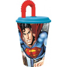 Superman Savior, lonček s slamico plastika 430 ml