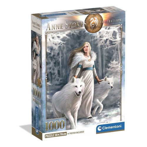 Fantazijska zimska varuhinja Anne Stokes 1000-delna kompaktna sestavljanka Clementoni Fantazijska zimska varuhinja Anne Stokes 1000-delna kompaktna sestavljanka Clementoni