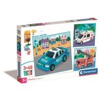 Vehicle Rescue sestavljanka 3 × 48 kosov, Clementoni