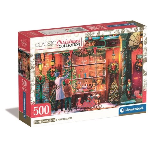 Christmas Old Toy Shop i Clementoni sestavljanka s 500 kosi Christmas Old Toy Shop i Clementoni sestavljanka s 500 kosi