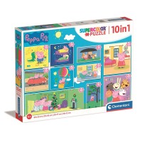 Pujsa Peppa Življenje 10 v 1 sestavljanka Clementoni Pujsa Peppa Življenje 10 v 1 sestavljanka Clementoni
