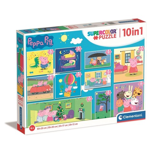 Pujsa Peppa Življenje 10 v 1 sestavljanka Clementoni Pujsa Peppa Življenje 10 v 1 sestavljanka Clementoni