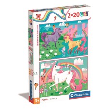 Unikornis Believe 2x20 delna puzzle Clementoni