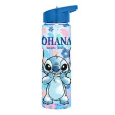 Disney Lilo in Stitch Ohana plastična steklenička s slamico 600 ml Disney Lilo in Stitch Ohana plastična steklenička s slamico 600 ml