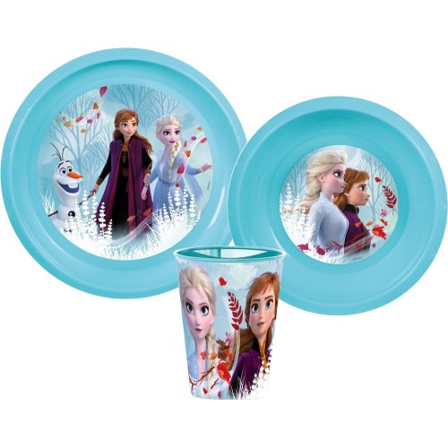 Jedilni pribor Disney Frozen Blue Forest - 2 kosa plastični Jedilni pribor Disney Frozen Blue Forest - 2 kosa plastični