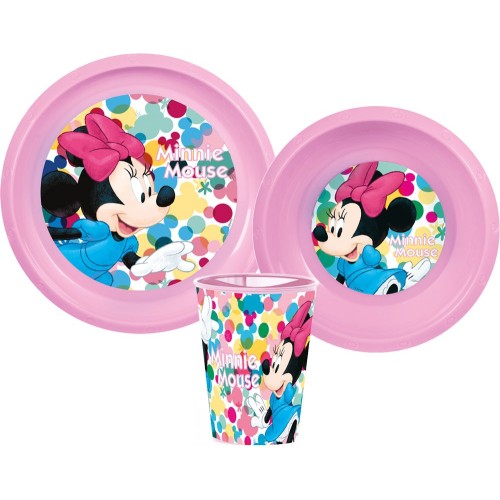 Jedilni set Minnie Mouse Feel Good, plastični set Jedilni set Minnie Mouse Feel Good, plastični set