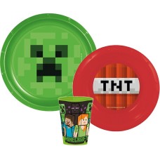Jedilni set Minecraft TNT, mikroplastični set Jedilni set Minecraft TNT, mikroplastični set