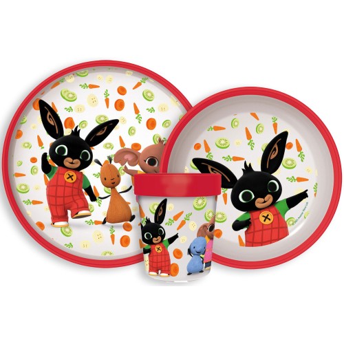 Jedilni set Bing Happy Carrots, set iz mikroplastike Jedilni set Bing Happy Carrots, set iz mikroplastike