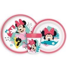 Jedilni set Minnie Mouse Being More Nedrseč, mikroplastični set Jedilni set Minnie Mouse Being More Nedrseč, mikroplastični set