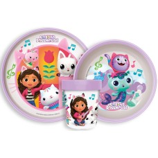 Jedilni set Gabby's Dollhouse Wonderland nedrseč, komplet iz mikro plastike