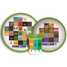 Jedilni set Minecraft Crafters komplet nedrseč, komplet mikro plastike Jedilni set Minecraft Crafters komplet nedrseč, komplet mikro plastike