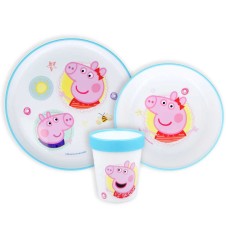 Jedilni set Peppa Pig Core, set iz mikro plastike Jedilni set Peppa Pig Core, set iz mikro plastike
