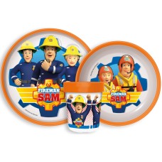 Jedilni set Fireman Sam Rescue Mission, mikroplastični set Jedilni set Fireman Sam Rescue Mission, mikroplastični set