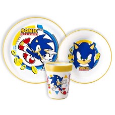Jedilni set Sonic the Hedgehog Rings, komplet iz mikro plastike Jedilni set Sonic the Hedgehog Rings, komplet iz mikro plastike