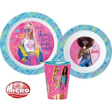 Jedilni set Barbie Elegantni mikroplastični set, s skodelico 260 ml Jedilni set Barbie Elegantni mikroplastični set, s skodelico 260 ml