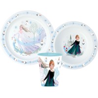 Jedilni set Frozen Royally Cool, mikroplastika, skodelica 260 ml