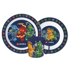 Jedilni set Lego Elemental Ninjago, mikroplastični set s skodelico 390 ml