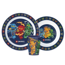 Jedilni set Lego Elemental Ninjago, mikroplastični set, s skodelico 260 ml Jedilni set Lego Elemental Ninjago, mikroplastični set, s skodelico 260 ml