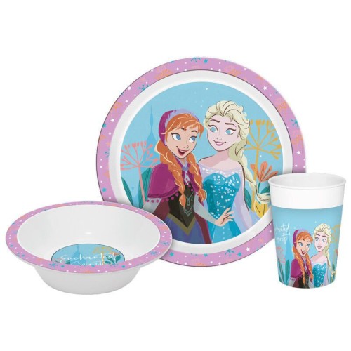 Jedilni set Frozen Enchanted, mikroplastični set v škatli