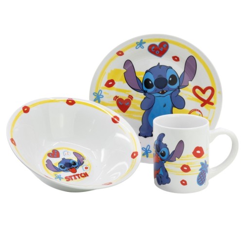 Jedilni set Disney Lilo and Stitch Heart v darilni škatli, porcelan Jedilni set Disney Lilo and Stitch Heart v darilni škatli, porcelan