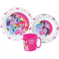 Jedilni set My Little Pony, mikroplastični set s skodelico 350 ml