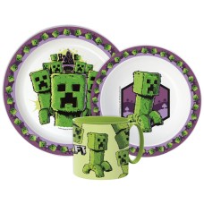 Jedilni set Minecraft, mikroplastični set s skodelico 265 ml Jedilni set Minecraft, mikroplastični set s skodelico 265 ml