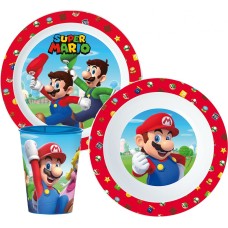 Jedilni set Super Mario, mikroplastika, s skodelico 260 ml
