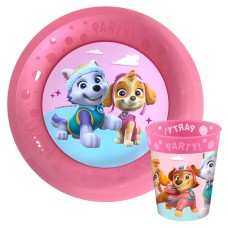 Jedilni set Paw Patrol mikro premium plastični komplet Skye in Everest Jedilni set Paw Patrol mikro premium plastični komplet Skye in Everest