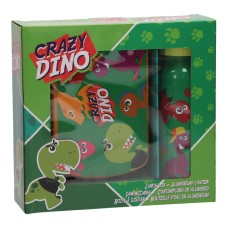 Dinosaur Crazy škatla za sendviče + aluminijasta steklenica komplet Dinosaur Crazy škatla za sendviče + aluminijasta steklenica komplet